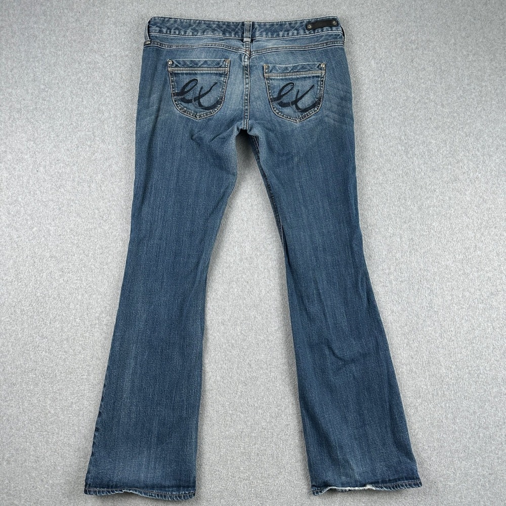 Express Jeans Womens 10 Blue Boot Low Rise Stretch Denim Casual 3115 - Picture 2 of 11